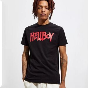 Hellboy HD Lionsgate Logo Tee Shirt Size S Black Sbort Sleeve 100% Cotton